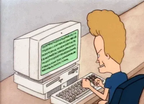 Me at computer